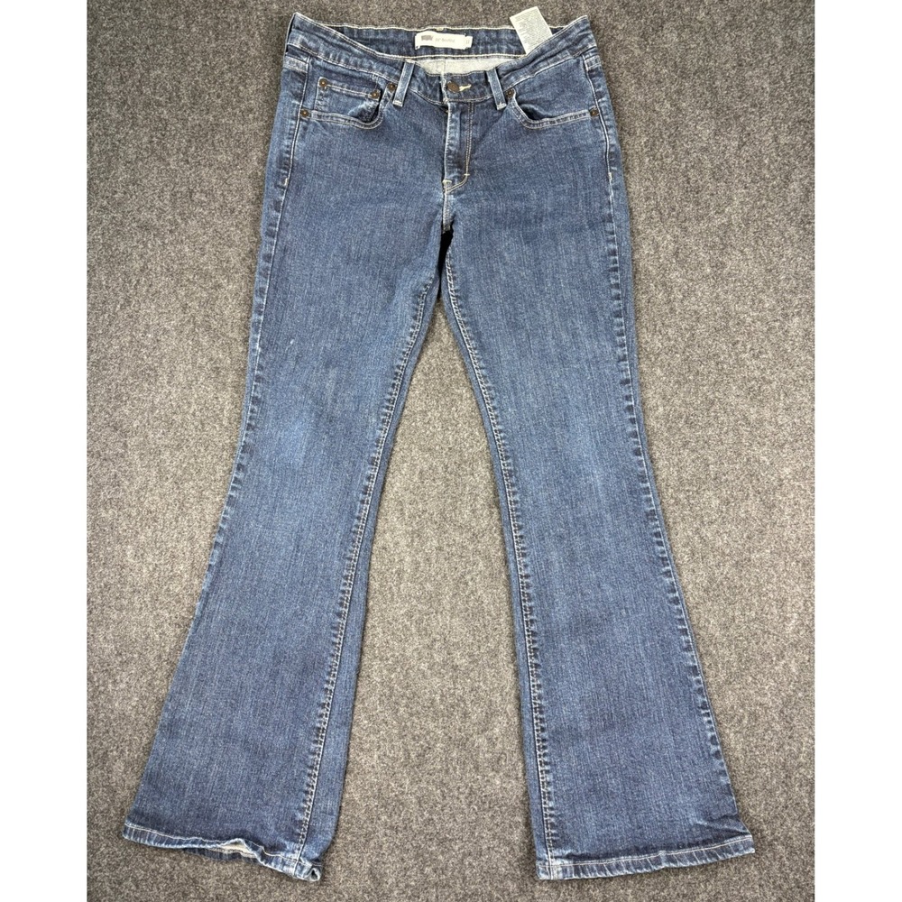 Levis 518 Bootcut Jeans Womens 11M Dark Wash Denim Mid Rise Blue 11518-0072